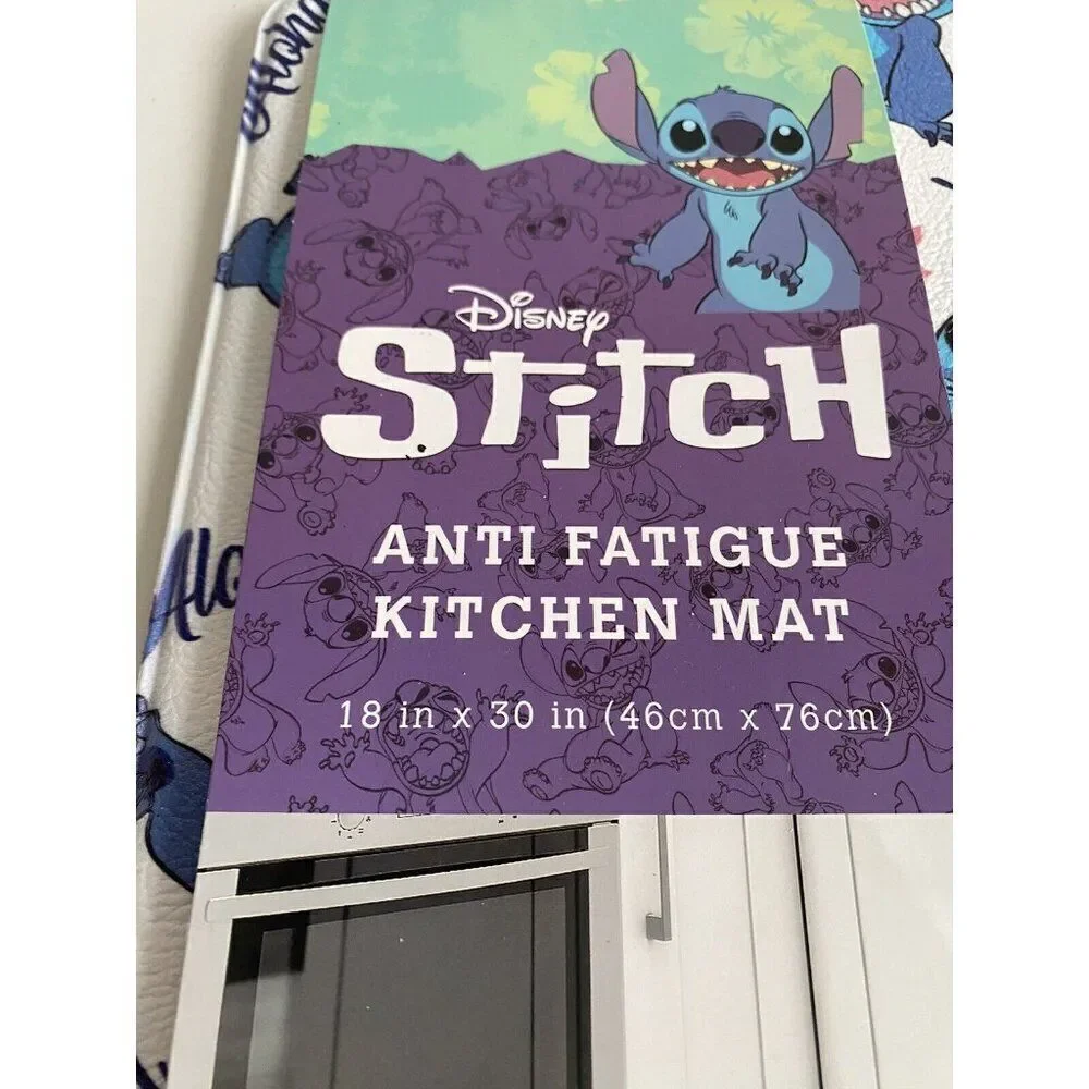 Disney Stitch Anti Fatigue Kitchen Mat 18 X 30”‎ Aloha Hibiscus Tropical NEW